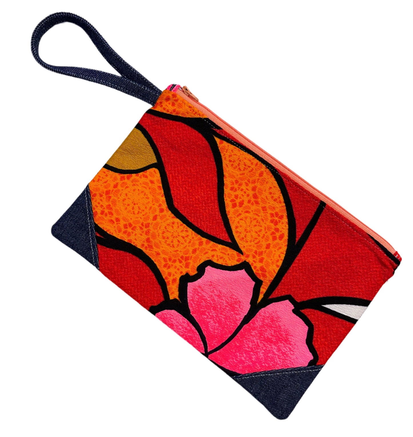 Vintage Hawaiian Fabric Zip Baglette