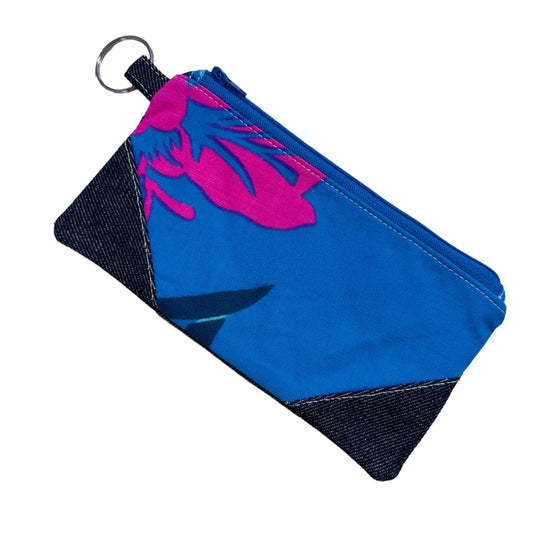 Vintage Hawaiian Fabric Small Zip Baglette