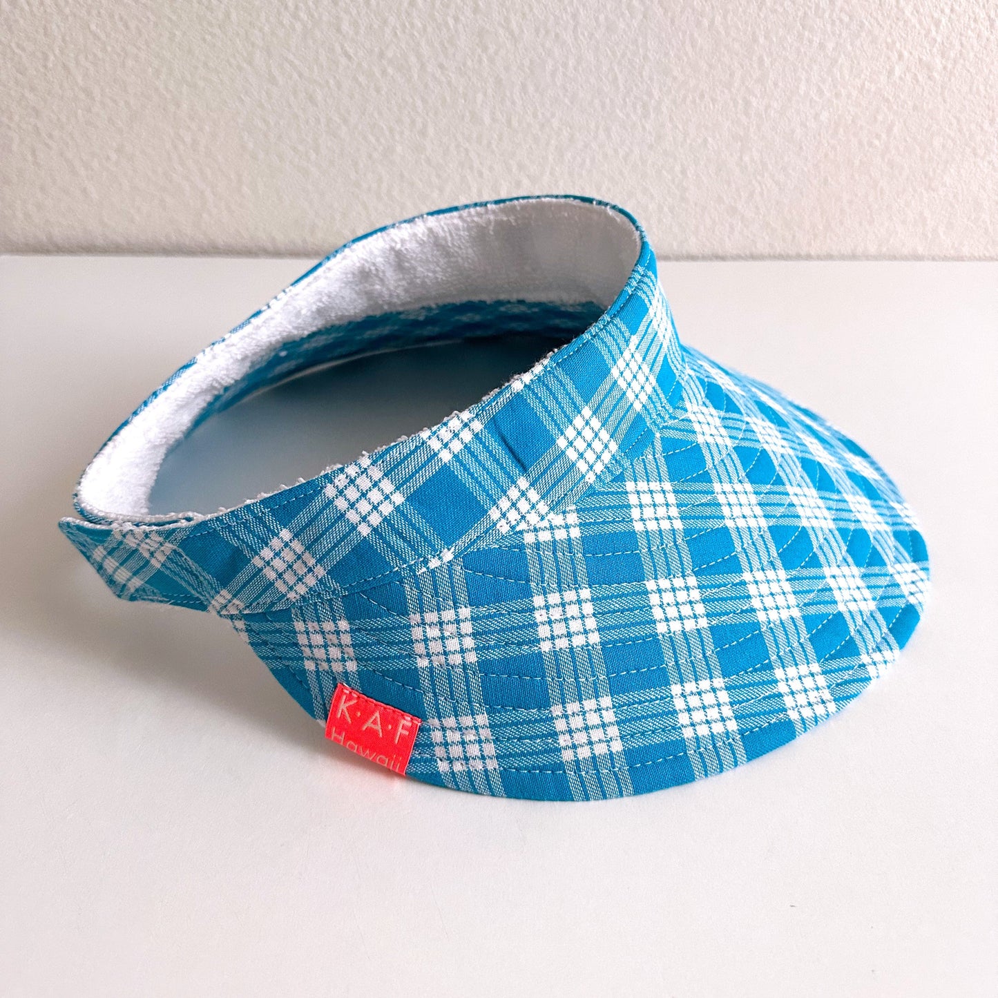 Turquoise Palaka Wide Brim Visor
