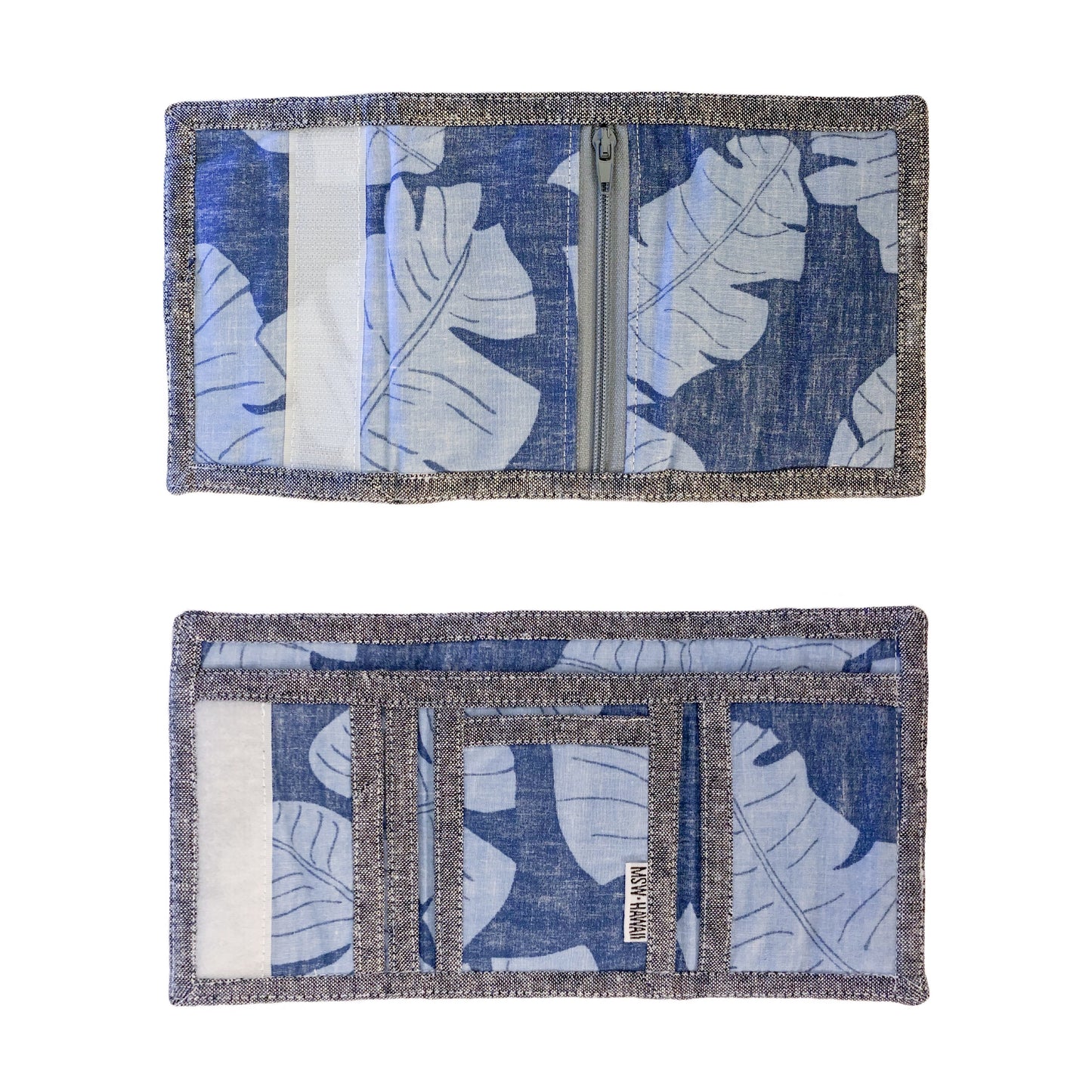 Aloha Shirt Trifold Velcro Wallet
