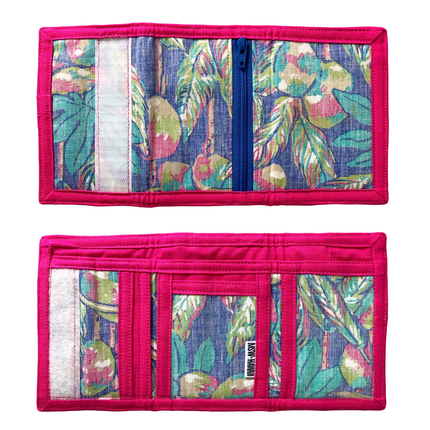 Aloha Shirt Trifold Velcro Wallet