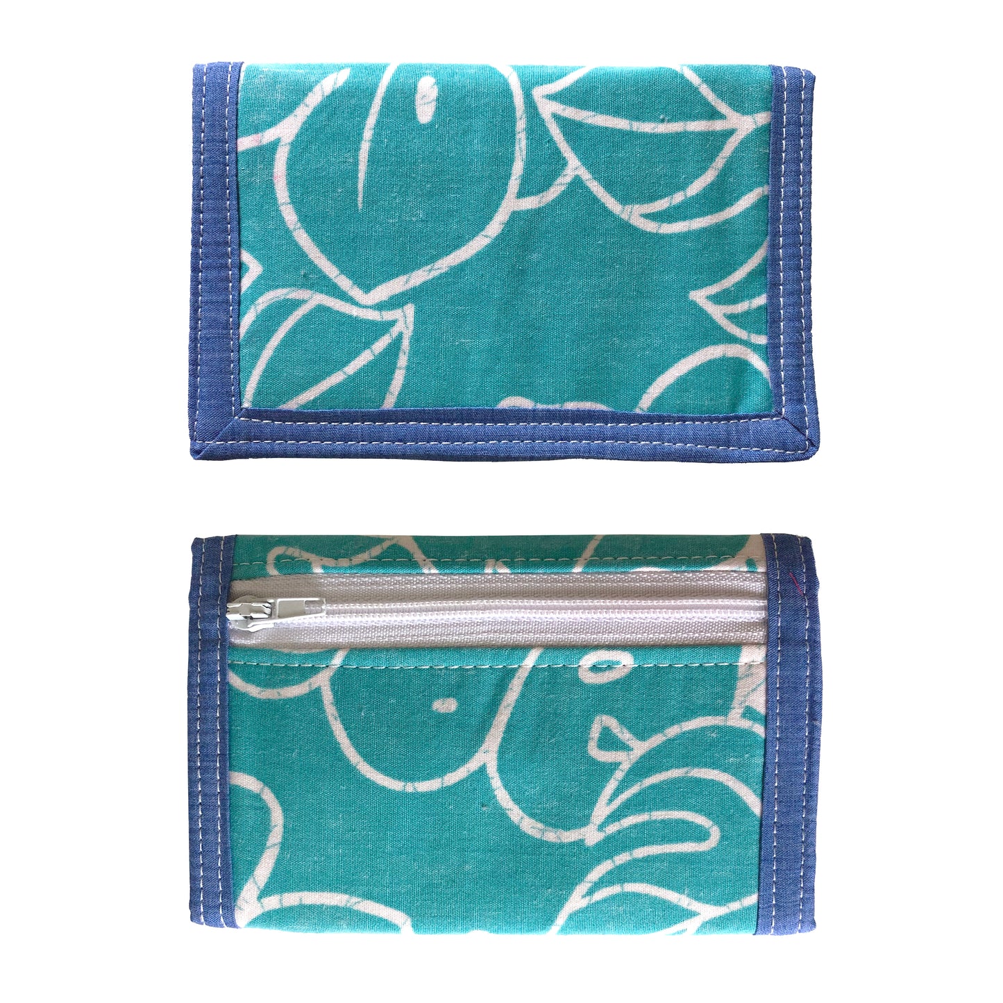 Aloha Shirt Trifold Velcro Wallet