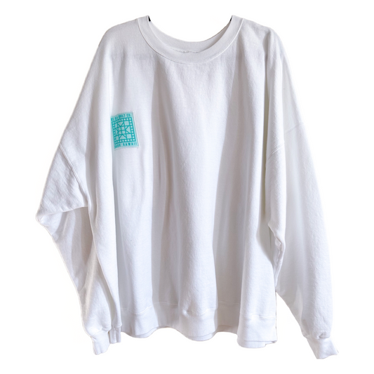 White Ke Ola Quilt Co. Quilted Star Patchwork Sweatshirt Size 5XL